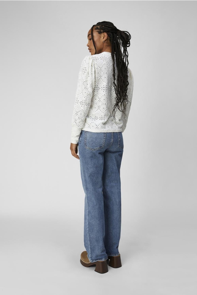 OBJFEODORA L/S TOP NOOS 23041023 CLOUD DANCER